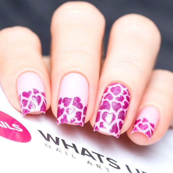 Whats Up Nails Hearts Stickers  Stencils