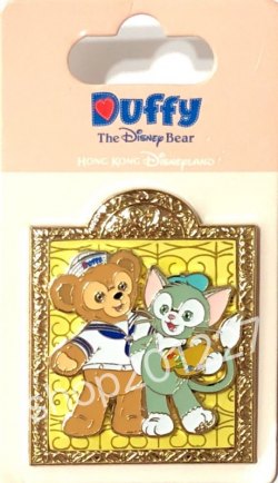HK Disneyland Pins 襟章 徽章 Duffy 達菲熊 Gelatoni 畫家貓 傑拉多尼