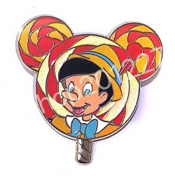 HK Disneyland Pins 襟章 徽章 罐Pins lollipop 棒棒糖 波板糖 Pinocchio 小木偶