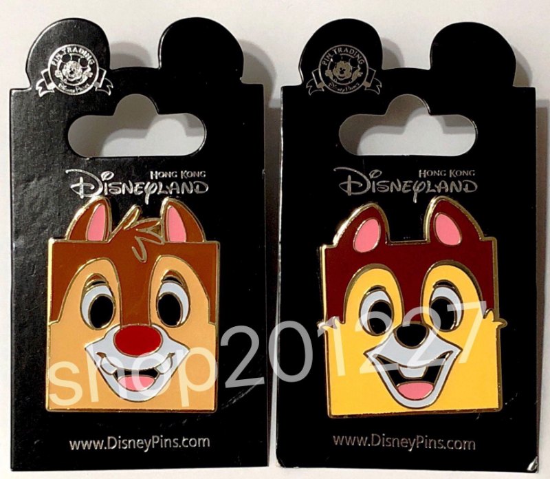 $60/個 $110/2個 HK Disneyland Pins 襟章 徽章 Chip and Dale 奇奇 蒂蒂 鋼牙 大鼻