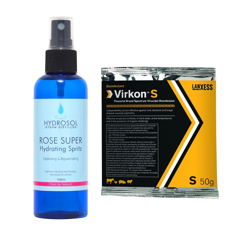 Organic Rose Otto Hydrosol 100ml + Virkon S 消毒粉 50g Organic Rose Otto Hydrosol 100ml + Virkon S 消毒粉 50g
