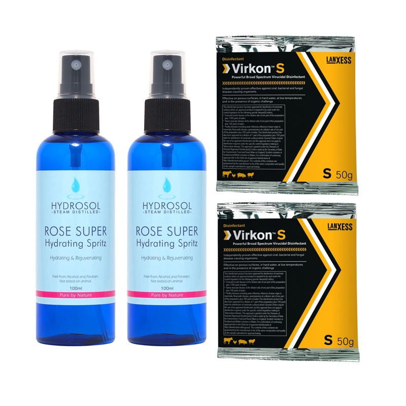 Organic Rose Otto Hydrosol 100ml + Virkon S 消毒粉 50g (2 set) Organic Rose Otto Hydrosol 100ml + Virkon S 消毒粉 50g (2 set)