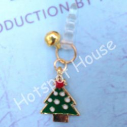 Hot !    A series of Christmas, Christmas tree mobile phone dust proof filter plug