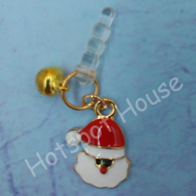 Hot !    A series of Christmas, Santa Claus mobile phone dust proof filter plug