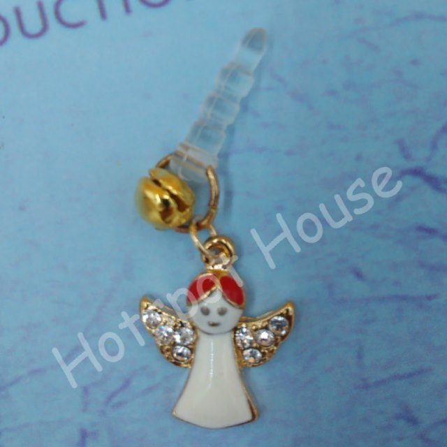 Hot !    A series of Christmas, angel mobile phone dust proof filter plug