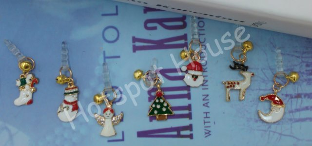 Hot !    A series of Christmas, Christmas tree mobile phone dust proof filter plug