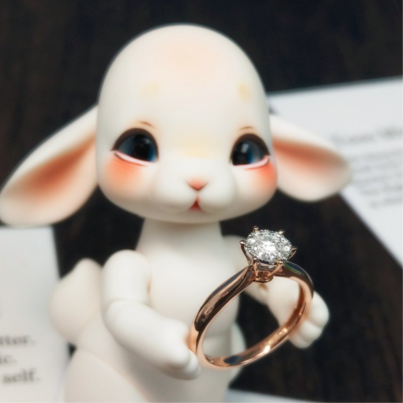 【BOW】 Ring (RoseGold Ver.) Lab-grown diamonds