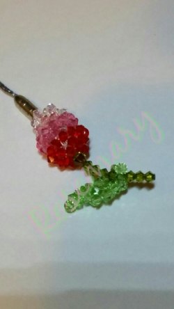 Rose flower Crystal bead