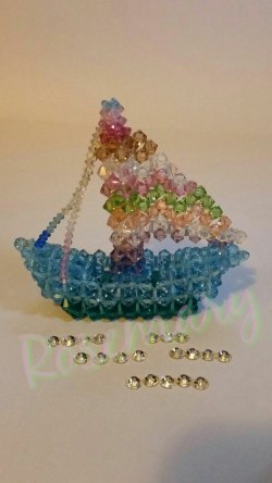 Sailboat Crystal bead