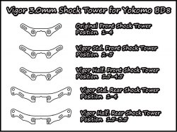 3.0mm Carbon Front Shock Tower (-Half) for Yokomo BD8/7