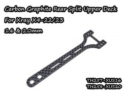 Carbon Graphite Split Upper Deck 1.6mm Rear For Xray X4-22/23