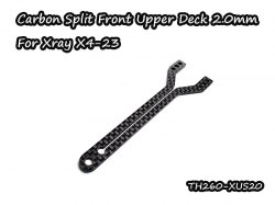 Carbon Graphite Split Upper Deck 2.0mm Front For Xray X4-23
