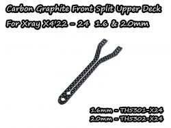 Carbon Graphite Front Split Upper Deck 2.0mm Front For Xray X4'22 - 24