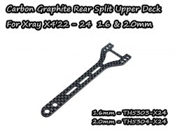 Carbon Graphite Rear Split Upper Deck 2.0mm Front For Xray X4'22 - 24