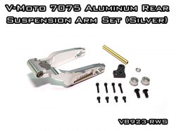 V-Moto 7075 Aluminum Rear Suspension Arm Set - Silver color