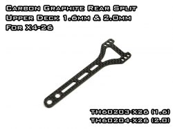 Carbon Graphite Rear Split Upper Deck 2.0mm For X4-26