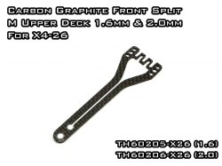 Carbon Graphite Front Split M Upper Deck 1.6mm Front For Xray X4-26