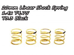 20mm Linear Shock Spring(4pcs) 1.4xT4.75 T3.3 Black