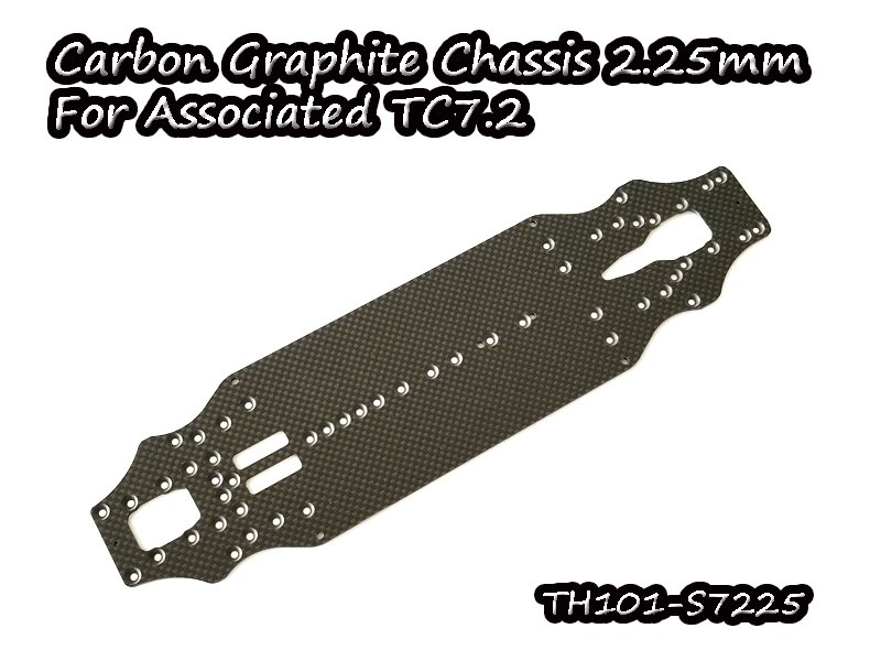 Carbon Graphite Chassis 2.25mm for Associated TC7.2