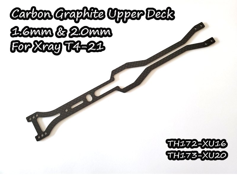 Carbon Graphite Upper Deck 1.6mm for Xray T4-21