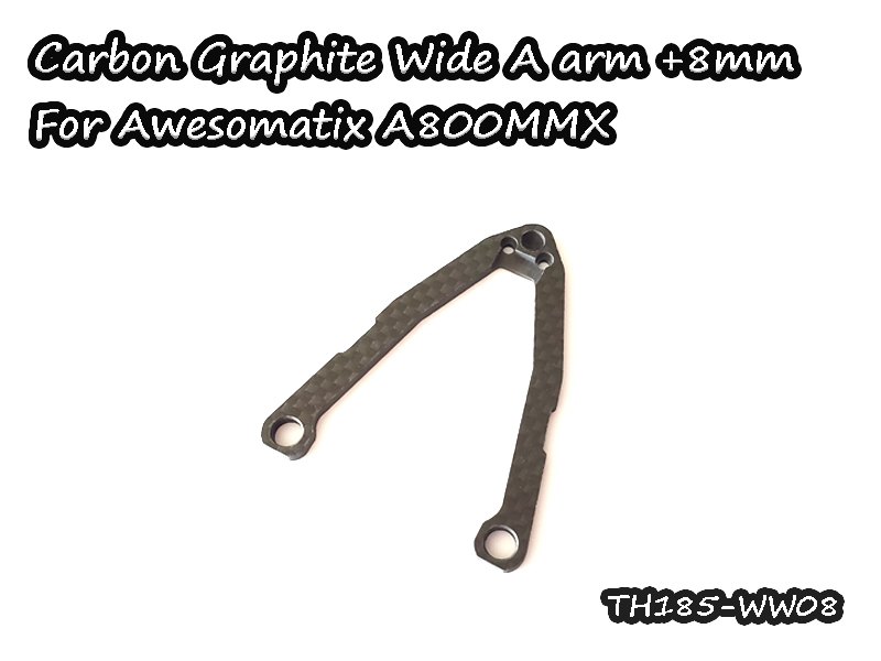 Carbon Graphite Wide A arm +8mm for Awesomatix A800MMX