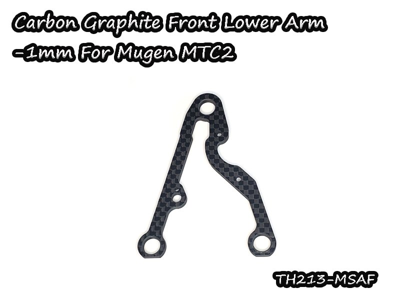 Carbon Graphite Front Lower Arm -1mm For Mugen MTC2
