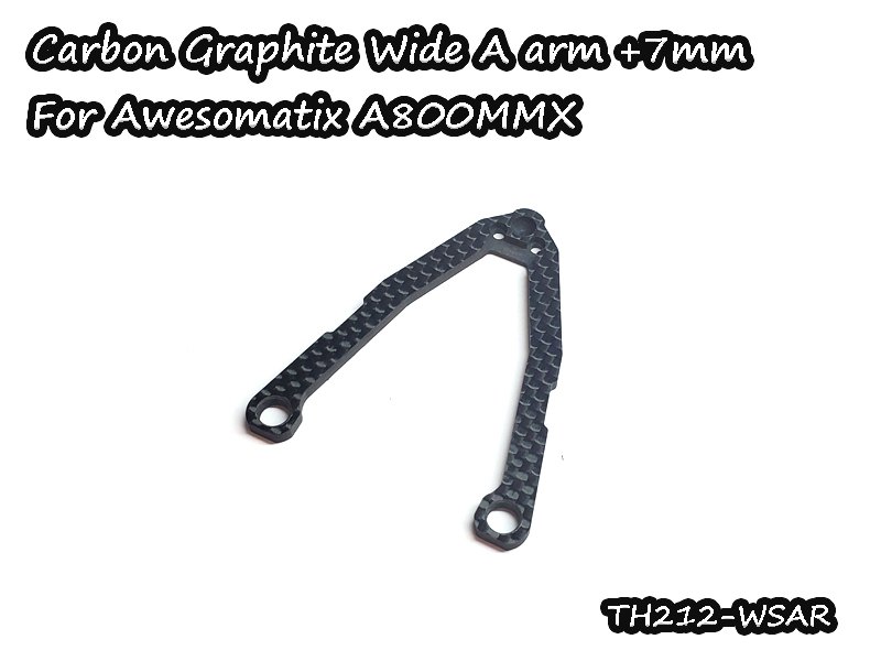Carbon Graphite Wide A arm +7mm for Awesomatix A800MMX