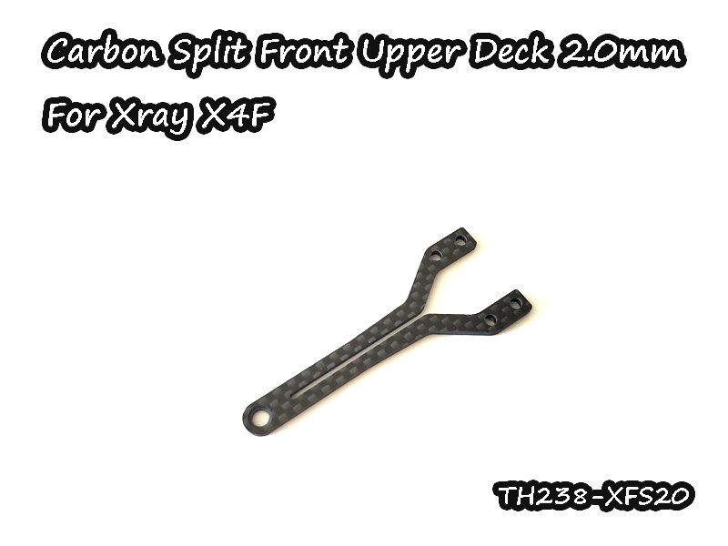 Carbon Graphite Split Upper Deck 2.0mm Front For Xray X4F