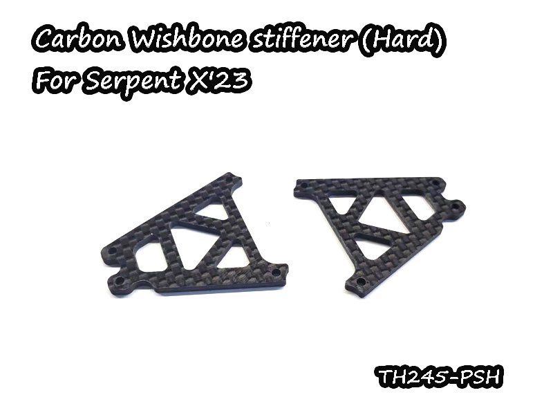 Carbon Wishbone stiffener (Hard) For Serpent X23
