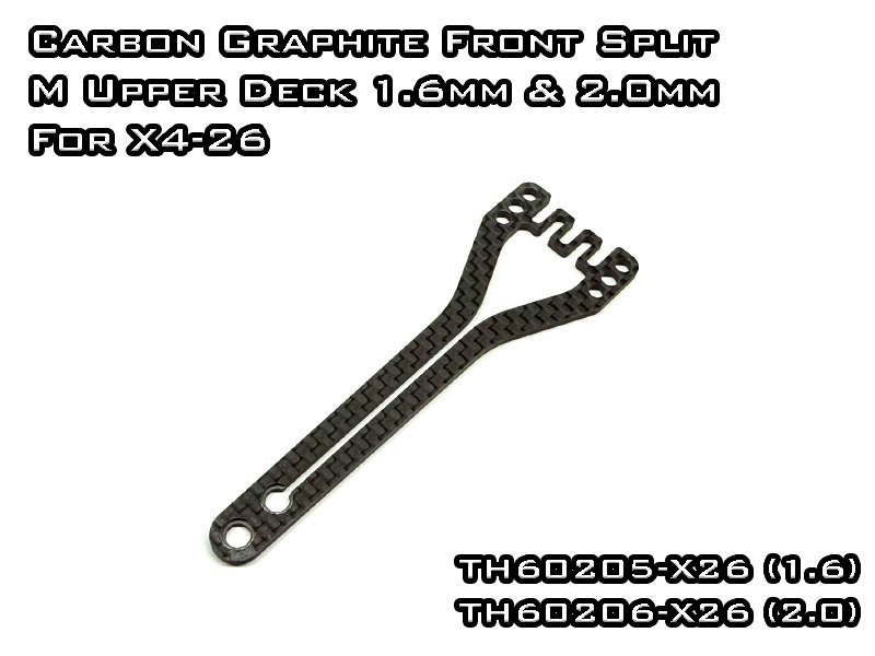 Carbon Graphite Front Split M Upper Deck 2.0mm Front For Xray X4-26