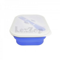Lexngo矽膠可摺疊麵條盒連餐具