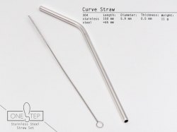 OneSTEP 304 Stainless Steel Straw Set (Select One Piece)