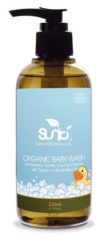 Sunki Organic Baby Cleanser with Organic Sunflower Seed 220ml Sunki Organic Baby Cleanser with Organic Sunflower Seed 220ml