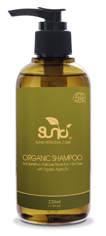 Sunki Organic Shampoo with Organic Argan Oil 220ml Sunki Organic Shampoo with Organic Argan Oil 220ml