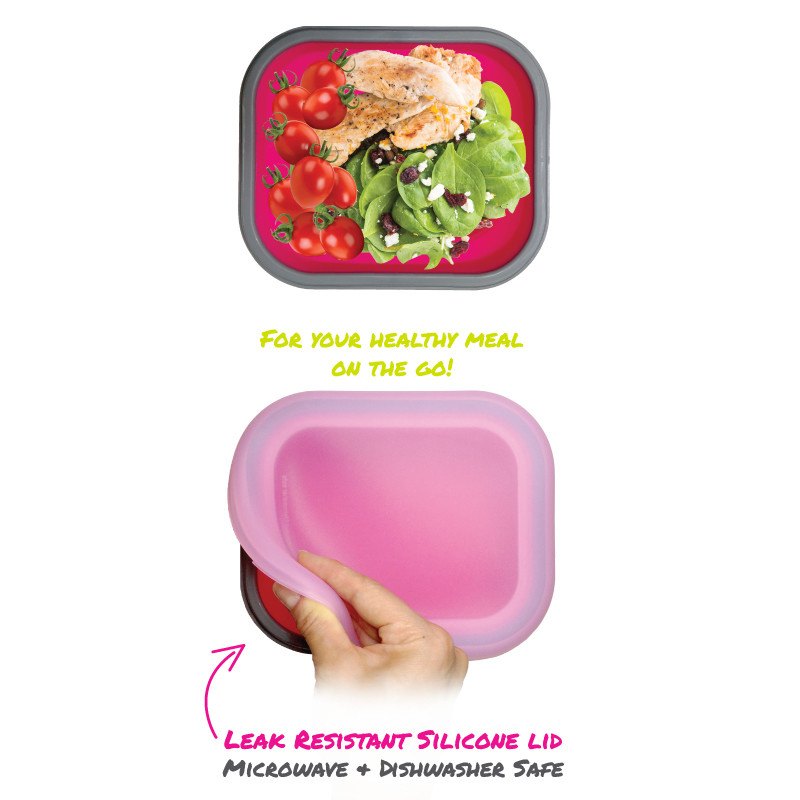 Lexngo Silicone Collapsible FlexiBox Medium with Cutlery Lexngo Silicone Collapsible FlexiBox Medium with Cutlery