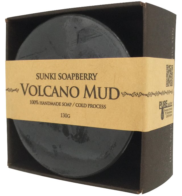 S8657 Sunki Soapberry Volcano Mud HandMade Soap 120g S8657 Sunki Soapberry Volcano Mud HandMade Soap 120g