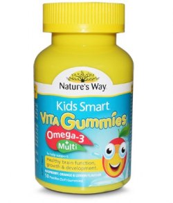 NATURE'S WAY KIDS SMART OMEGA-3 + Multi NATURE'S WAY KIDS SMART 儿童鱼油+复合维生素(覆盆子+桔子+柠檬口味)50粒