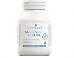 BIO ISLAND COD LIVER+FISH OIL 澳洲Bio Island 魚油頂級鱈魚油90粒