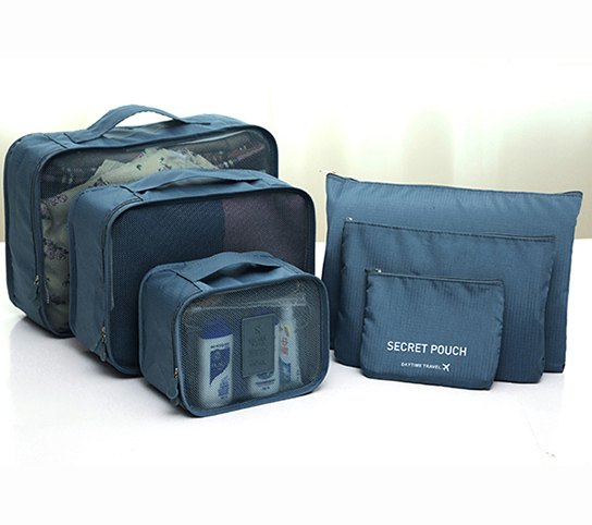 旅行收納袋6件套裝 - 韓國行李箱加厚防水收納包