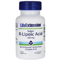 Life Extension Super R-Lipoic Acid  (240 mg - 60 Vegetarian Capsules)