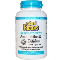 Natural Factors Acidophilus and Bifidus  (10 billion cells - 180 Capsules)