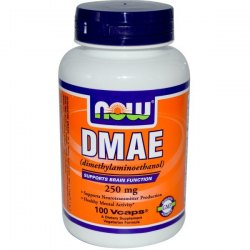 NOW Foods DMAE (Dimethylaminoethanol) 250 mg ,100 Veg Capsules