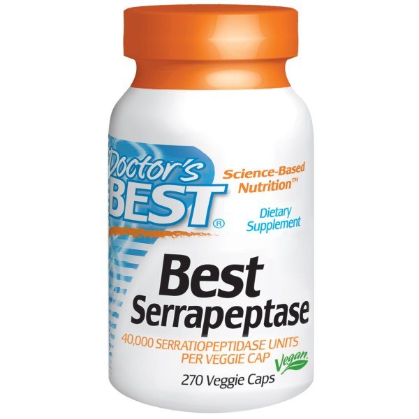 Doctor's Best Serrapeptase  ( 40000 Units - 270 Vegetarian Capsules)