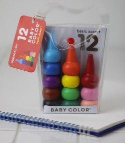 Baby Color 兒童安全蠟筆 -(12 colors) 日本安全、好玩的兒童蠟筆，2歲以上用