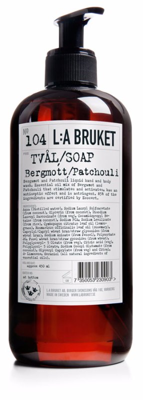 N°104 BERGAMOT/PATCHOULI  佛手柑／廣藿香  450ml