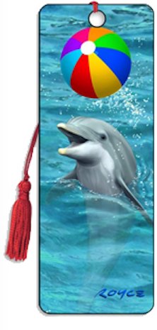 立體光柵書簽 Lenticular Bookmark ---海豚水泡