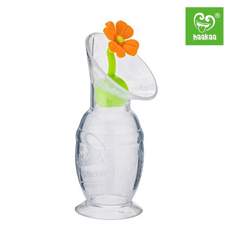 紐西蘭 Haakaa 150ml 真空吸乳集乳器 配白色/橙色小花塞套裝 紐西蘭 Haakaa 150ml 真空吸乳集乳器 配白色/橙色小花塞套裝
