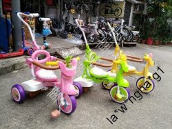 XIAO 摺合 帶推把可轉灣 可坐 兒童 三輪車 童車 兒童單車0.9-5歲7kg