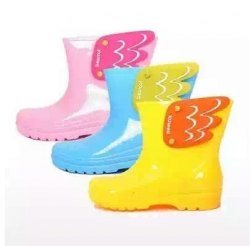 BEARCAT 清新可愛兒童翅膀雨鞋 防滑水鞋 短筒雨靴