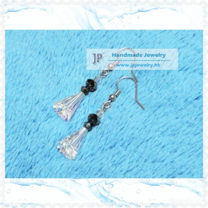 ※自家設計※施華洛吊鐘形水晶耳環 *包送【順豐站】自取* (型號:JP-E-0001) ※自家設計※施華洛吊鐘形水晶耳環 *包送【順豐站】自取* (型號:JP-E-0001)